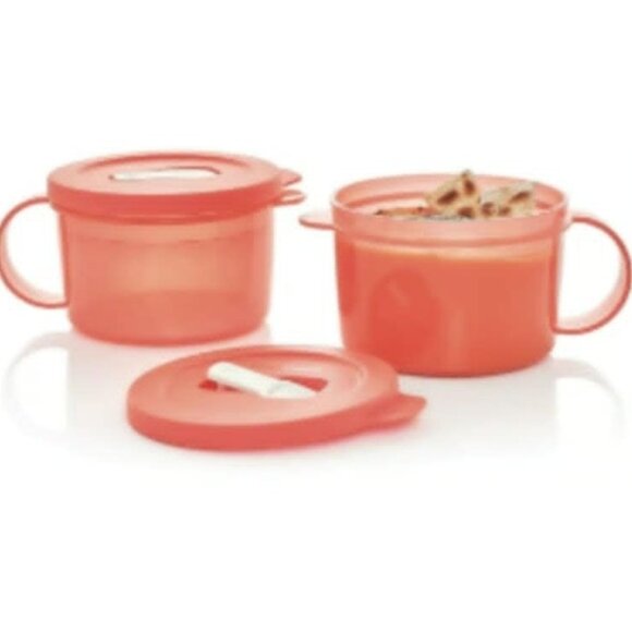 Tupperware Soup Mug CrystalWave 2 Cup Microwave Safe(2) - Picture 1 of 1